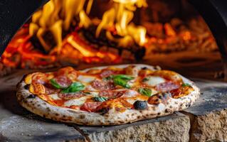 Pizza Cooking by Fire photo