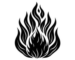 Fire flames on white background design vector