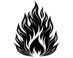 Fire flames on white background design vector