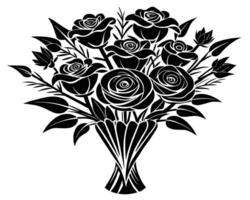 Black and white dahlia flower vector