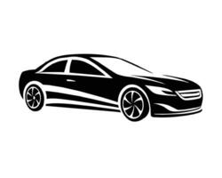 Black and white car vector
