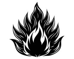 Fire flames on white background design vector