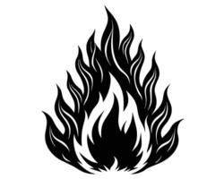 Fire flames on white background design vector