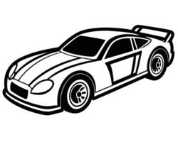 Black and white car vector