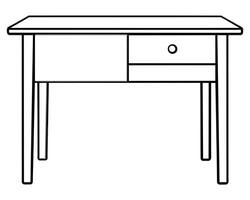 mesa de madera aislada sobre fondo blanco vector