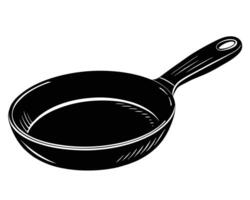 Frying pan isolated on white background vector