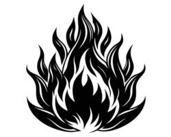 Fire flames on white background design vector