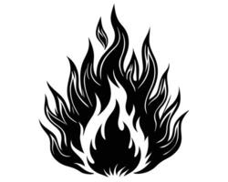 Fire flames on white background design vector