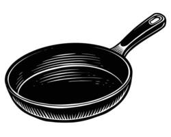 Frying pan isolated on white background vector