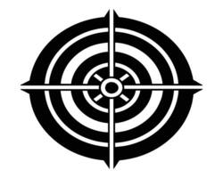 Target with arrow vector