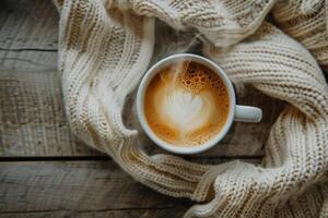 A Cup of Coffee on a Blanket photo