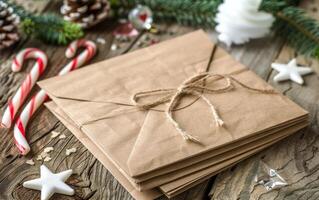 Brown Paper Bag Tied With Twine photo