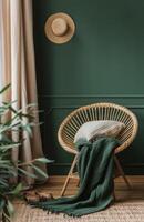 Green Walls Room With Chair photo