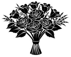 Black and white dahlia flower vector