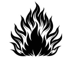 Fire flames on white background design vector