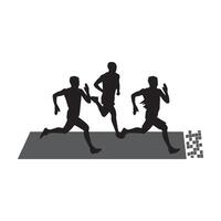 image of a person racing, icon illustration vector