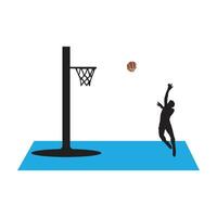 image of people playing basketball vector