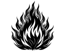 fuego llamas en blanco antecedentes diseño vector