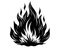 Fire flames on white background design vector