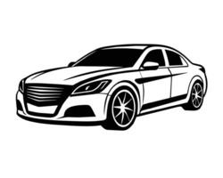 Black and white car vector