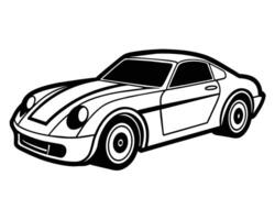 Black and white car vector