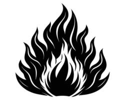 Fire flames on white background design vector