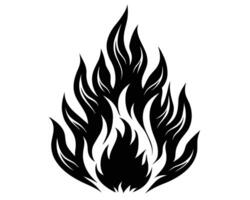 Fire flames on white background design vector