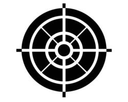 Target with arrow vector