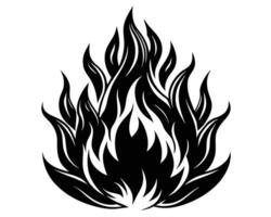 Fire flames on white background design vector