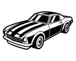 Black and white car vector