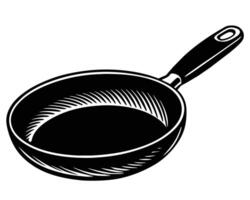 Frying pan isolated on white background vector