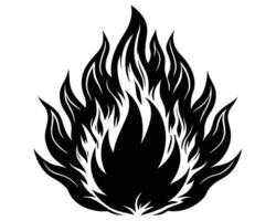 Fire flames on white background design vector