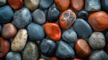 Colorful Rocks Pile Close Up photo