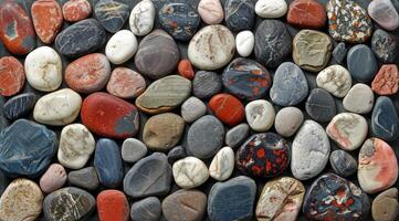 Close Up of Colorful Stone Wall photo