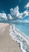 Beach With Waves and Clouds photo