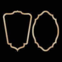 Decorative lines borders, Luxury design elements, Gold Frames Designs vector