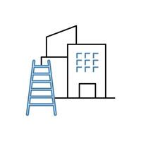 ladder concept line icon. Simple element illustration. ladder concept outline symbol design. vector