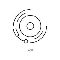 alarm concept line icon. Simple element illustration. alarm concept outline symbol design. vector