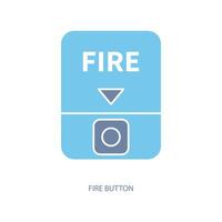 fire button concept line icon. Simple element illustration. fire button concept outline symbol design. vector