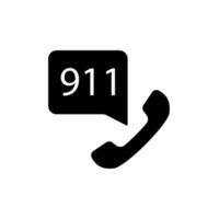 call 911 concept line icon. Simple element illustration. call 911 concept outline symbol design. vector