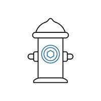 fire hydrant concept line icon. Simple element illustration. fire hydrant concept outline symbol design. vector