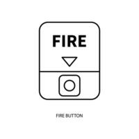 fire button concept line icon. Simple element illustration. fire button concept outline symbol design. vector