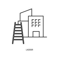 ladder concept line icon. Simple element illustration. ladder concept outline symbol design. vector