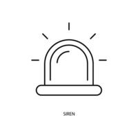 siren concept line icon. Simple element illustration. siren concept outline symbol design. vector