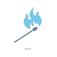 match concept line icon. Simple element illustration. match concept outline symbol design. vector