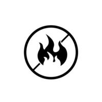 no fire concept line icon. Simple element illustration. no fire concept outline symbol design. vector