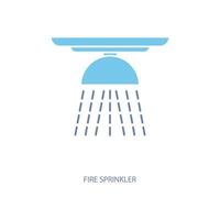 fire sprinkler concept line icon. Simple element illustration. fire sprinkler concept outline symbol design. vector