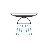fire sprinkler concept line icon. Simple element illustration. fire sprinkler concept outline symbol design. vector