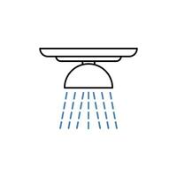 fire sprinkler concept line icon. Simple element illustration. fire sprinkler concept outline symbol design. vector