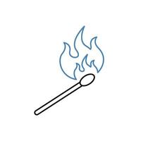 match concept line icon. Simple element illustration. match concept outline symbol design. vector